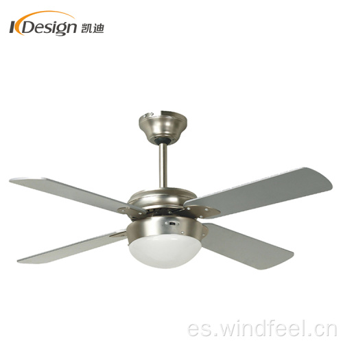 Ventilador de techo eléctrico blanco de 42 pulgadas, lámpara de sala de estar, motor de cobre de 220 v CA, ventiladores de techo decorativos